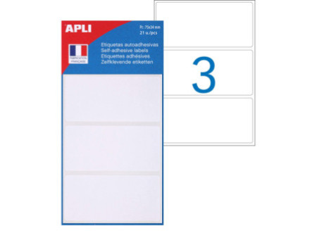 APLI Etiquette multi-usage, 34 x 75 mm, blanc
