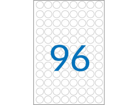 agipa Etiquette universelle, diamètre: 15 mm, rond, blanc