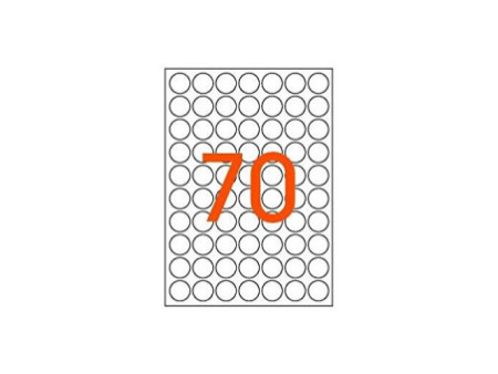 agipa Etiquette universelle, diamètre: 19 mm, rond, blanc