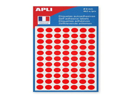 APLI Pastille de signalisation, diamètre: 8 mm, rouge