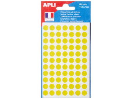 APLI Pastille de signalisation, diamètre: 8 mm, jaune