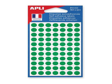 APLI Pastille de signalisation, diamètre: 8 mm, vert