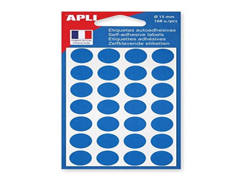 APLI Pastille de signalisation, diamètre: 15 mm, bleu