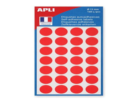 APLI Pastille de signalisation, diamètre: 15 mm, rouge