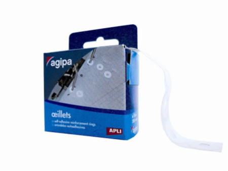 agipa Oeillets de renforcement, blanc, diamètre: 13 mm