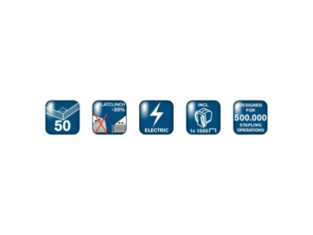 Rapid Agrafeuse électrique Supreme 5050e, blanc/bleu
