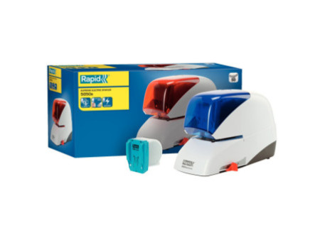 Rapid Agrafeuse électrique Supreme 5050e, blanc/bleu