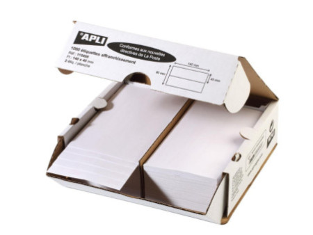 APLI Etiquette d'affranchissement, 140 x 40 mm, blanc
