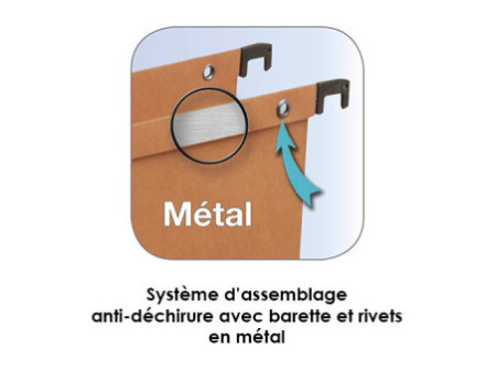 ELBA l'oblique Dossiers suspendus AZV pour armoire, fond 15