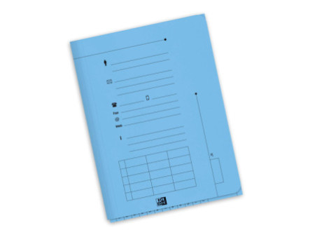 Oxford Chemise sous-dossier PASTEL, 2 rabats, A4, bleu