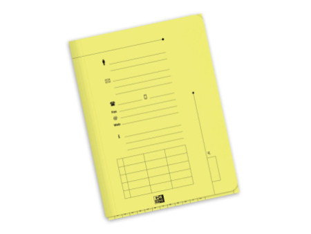 Oxford Chemise sous-dossier PASTEL, 2 rabats, A4, jaune