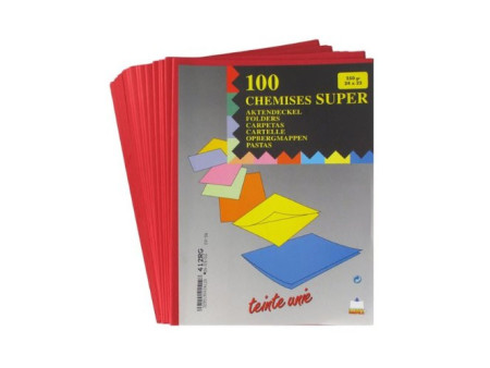 EXACOMPTA Chemises SUPER 250, A4, rouge
