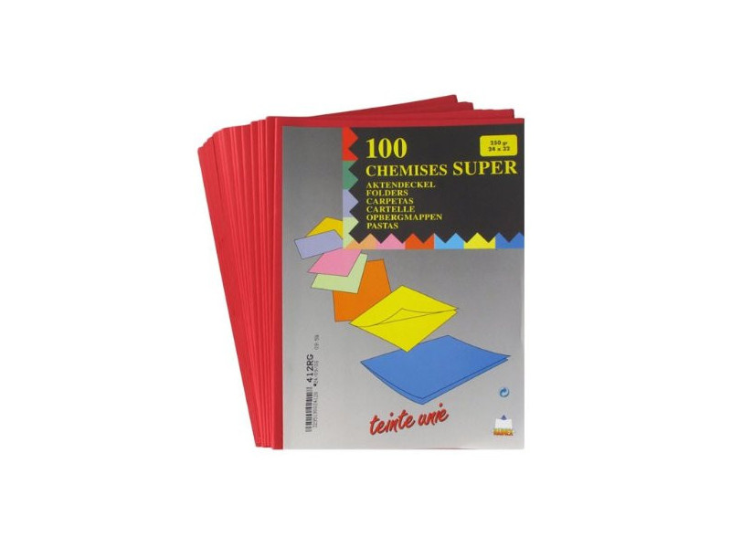 EXACOMPTA Chemises SUPER 250, A4, rouge