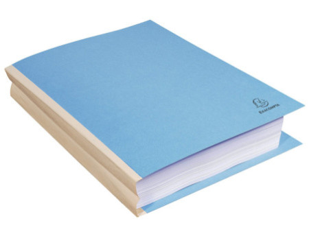 EXACOMPTA Chemise à soufflet, en carton, 320 g/m2, bleu