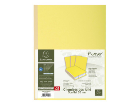 EXACOMPTA Chemise à soufflet, en carton, 320 g/m2, jaune