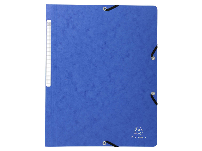EXACOMPTA Chemise à élastiques, A4, carton, bleu