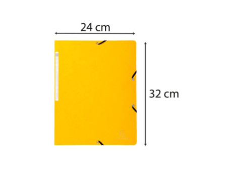 EXACOMPTA Chemise à élastiques, A4, carton, jaune