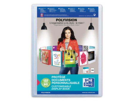 Oxford Protège-documents POLYVISION, A4, 60 pochettes