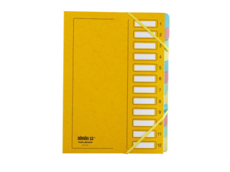 extendos Trieur à élastique série 237,12 compartiments,jaune