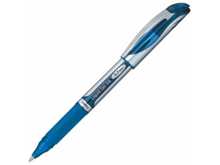 Pentel Stylo roller à encre gel EnerGel BL57, bleu