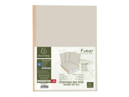 EXACOMPTA Chemise à soufflet, en carton, 320 g/m2, gris