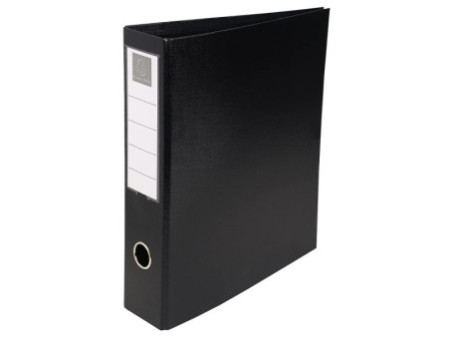 EXACOMPTA Classeur rembordé PVC, 4 anneaux en D, A4, noir