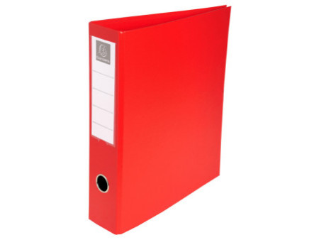 EXACOMPTA Classeur rembordé, A4, 4 anneaux en D, rouge