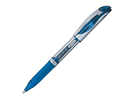 Pentel Stylo roller à encre gel EnerGel BL57, bleu