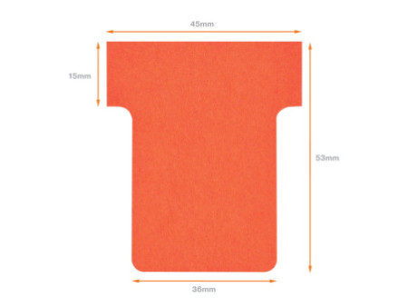nobo Fiche T, indice 1,5 / 45 mm, 170 g/m2, rouge