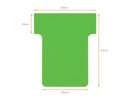nobo Fiche T, indice 1,5 / 45 mm, 170 g/m2, vert