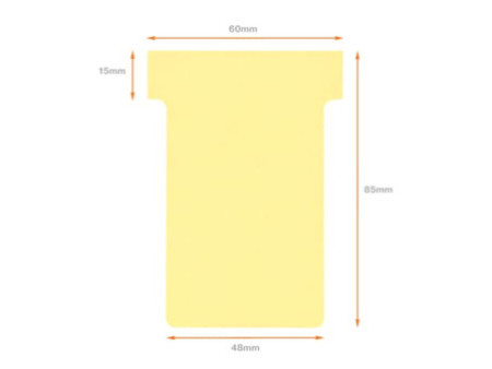 nobo Fiche T, indice 2 / 60 mm, 170 g/m2, jaune
