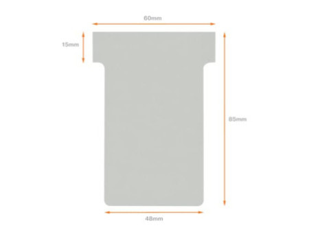 nobo Fiche T, indice 2 / 60 mm, 170 g/m2, gris