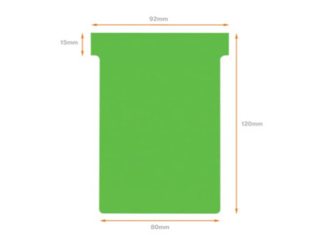 nobo Fiche T, indice 3 / 92 mm, 170 g/m2, vert
