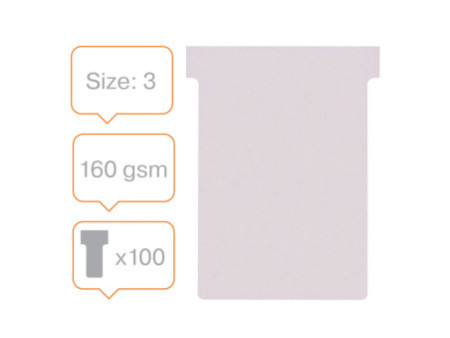 nobo Fiche T, indice 3 / 92 mm, 170 g/m2, violet