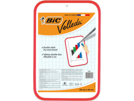 BIC Tableau blanc Velleda, 2 faces, dimensions: 300 x 440 mm
