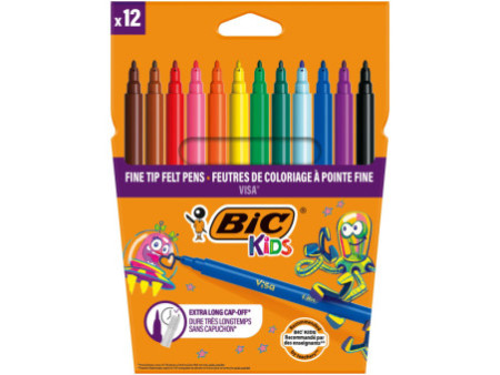 BIC KIDS Feutre Visa, étui en carton de 12