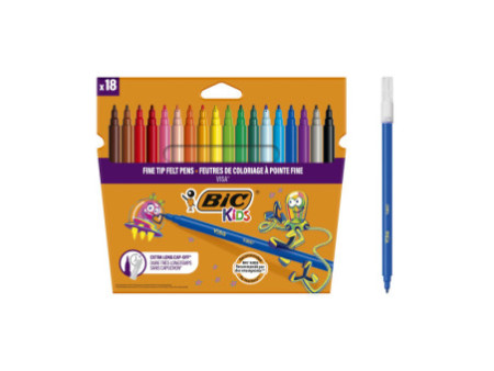 BIC KIDS Feutre Visa, étui en carton de 18