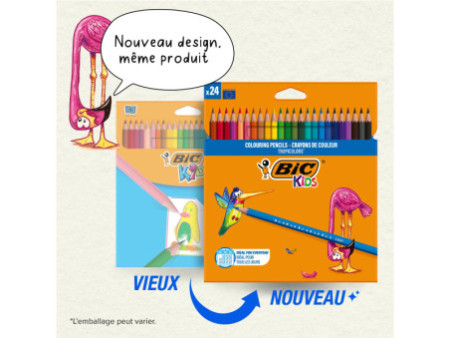 BIC KIDS Crayons de couleur Tropicolors, étui en carton