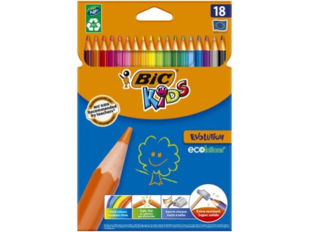 BIC KIDS Crayon de couleur Evolution ecolutions, étui en