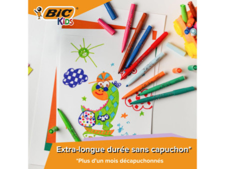 BIC KIDS Feutre Visacolor XL ecolutions, étui en carton de 8