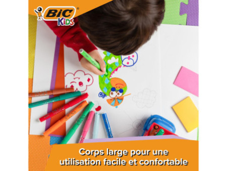BIC KIDS Feutre Visacolor XL ecolutions, étui en carton de 8