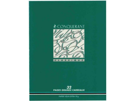 CONQUERANT CLASSIQUE Cahier d'écriture, seyès 2,5, 32 pages