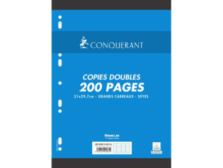 CONQUERANT SEPT Copies doubles, A4, Seyès, 200 pages