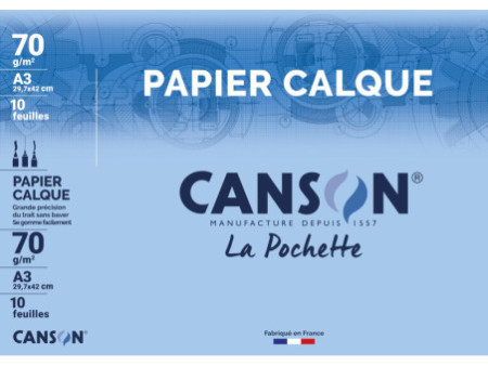 CANSON Papier calque satin, A3, 70 g/m2