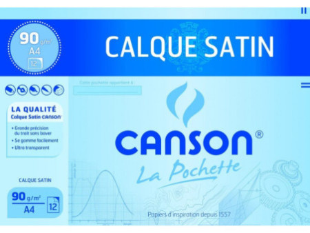 CANSON Papier calque satin, A4, 90 g/m2