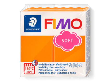 FIMO Pâte à modeler SOFT, à cuire, 57 g, mandarine