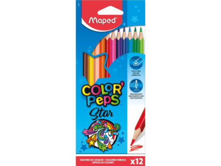 Maped Crayon de couleur COLOR'PEPS Star, étui carton de 12