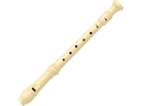 Maped Flûte en plastique, trous 'Baroque', blanc
