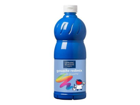 LEFRANC BOURGEOIS Gouache liquide 1.000 ml, bleu primaire