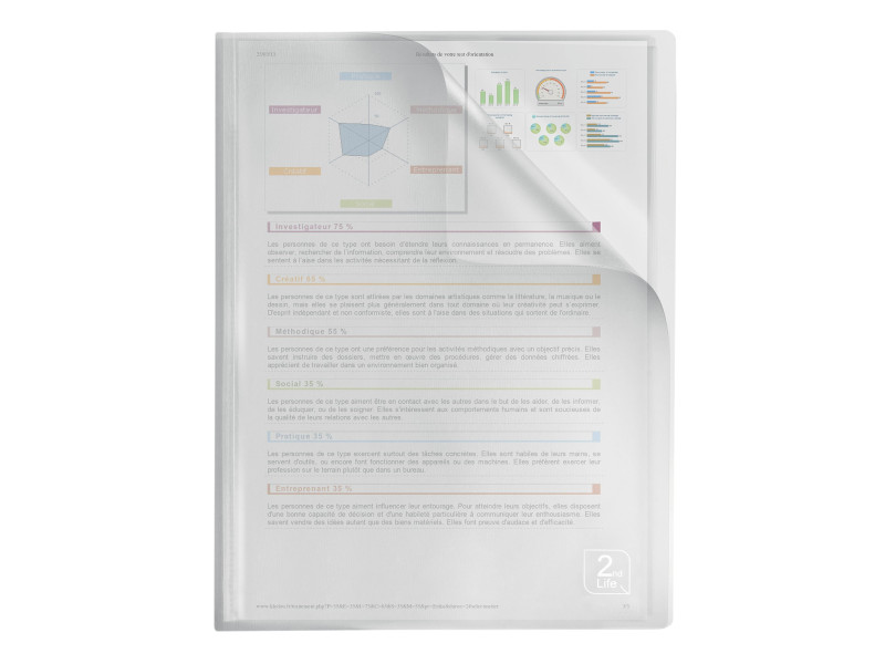 ELBA Protège-documents '2nd Life', A4, 40 pochettes, PP